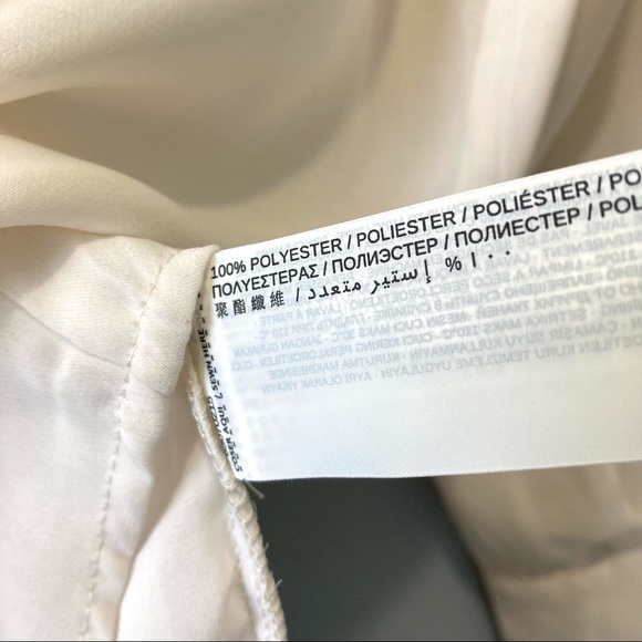 Mango Button-Down Collared Shirt in Cream BNWT Size M - Picture 6 of 11